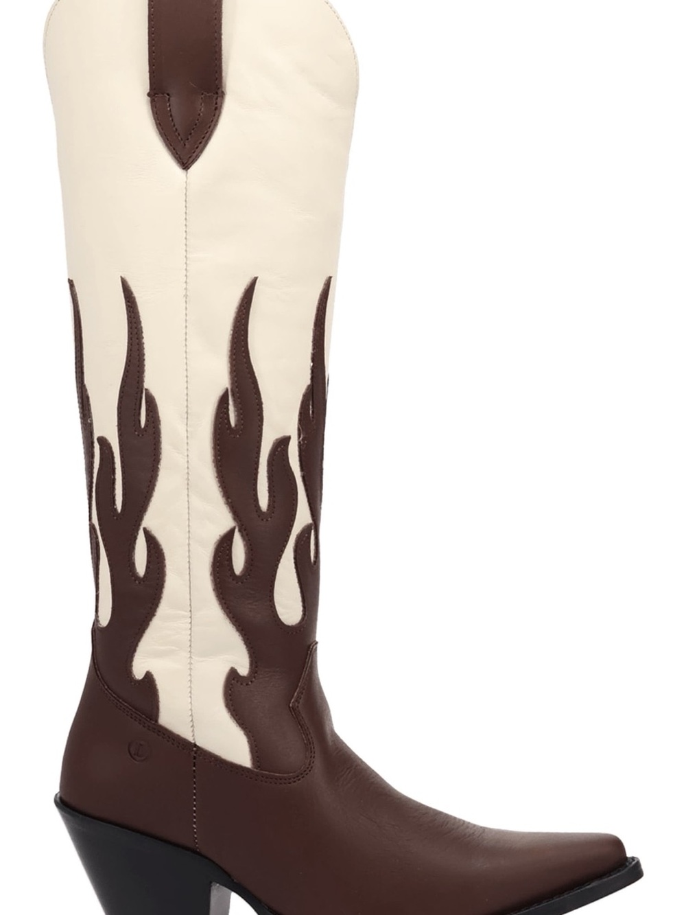 New Dingo Brown and Cream Western Knee-High Cowboy Boots 6 M - Picture 5 of 9